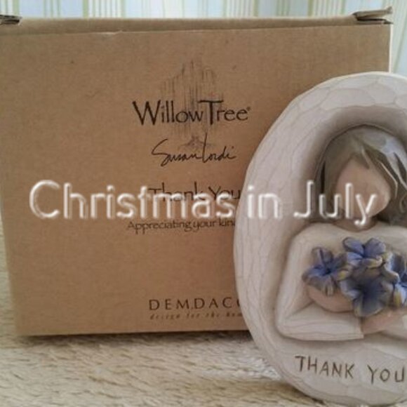 COPY - Willow Tree Thank You Plaque Flowers Appreciating Your Kindness #26514 - Picture 1 of 2